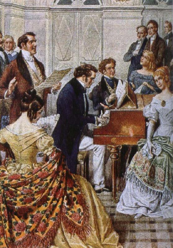 franz von schober play the piano when Schubert